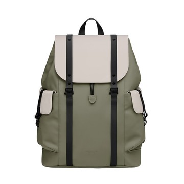 GASTON LUGA Splash Utility 16吋後背包 - 奶油白x鼠尾草綠