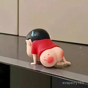 光pp小新emo新被美芽打腫瞭蠟筆小新可愛禮物家居桌麵擺件