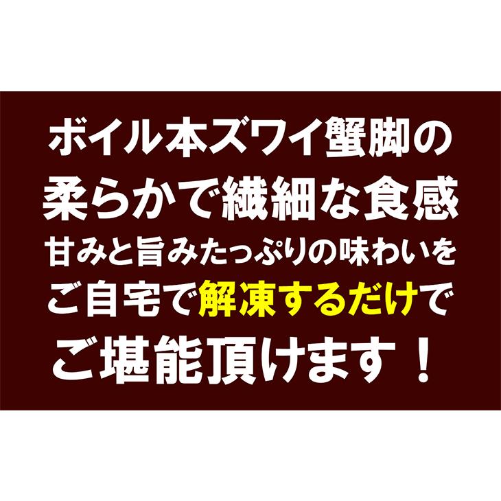 メガ盛り3kg！大型Ｌ・2Lサイズのボイル本ズワイ蟹脚 10肩前後   折れ蟹 船上凍結ワンフローズン ずわいがに ズワイガニ お歳暮 お祝い