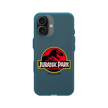 iPhone 17 Clear (相機按鈕) 夜幕藍 - Jurassic Park/ Jurassic World - 侏羅紀公園logo