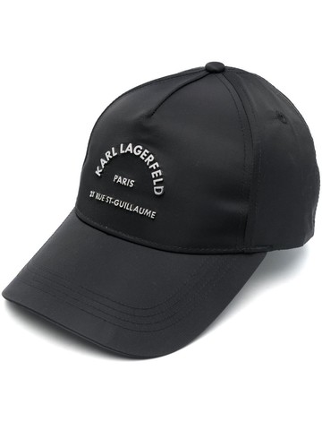 Karl Lagerfeld - logo-lettering baseball cap - men - Recycled Polyamide - One Size - Black