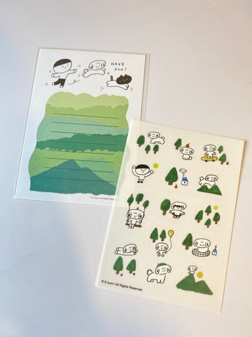 Kobe小狗公園 霧面 透明 圖鑑貼紙 附明信片一張