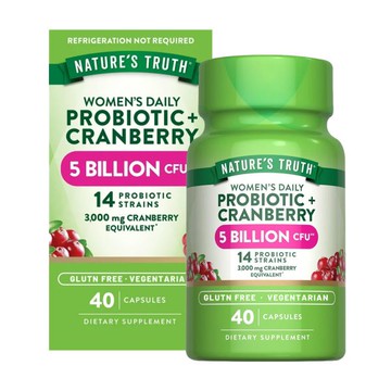 [Nature's Truth綠萃淨] 女性蔓越莓益生菌舒密膠囊 (40粒/瓶)-女性蔓越莓益生菌舒密膠囊