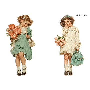 【4 月新品 1】08-121-0094 人物貼紙 春日復古