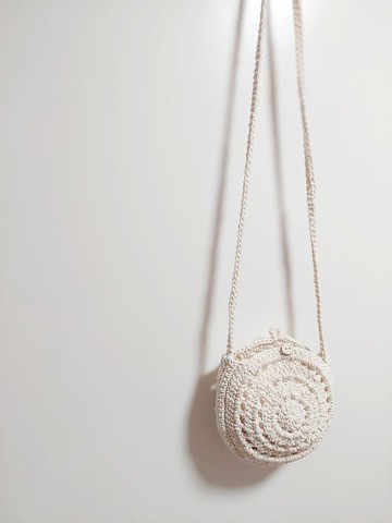 手工鉤織圓餅袋 | 編織包 | 襯衫首選 | 輕便簡約風 |  客製