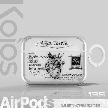 【Koios】Airpods Pro3 霧透心臟構造耳機殼 4 3 2 1 Pro2 Pro 保護殼 素描風 霧面