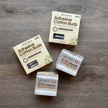 韓國MOTHER-K 100%純棉 安全棉花棒 黏性棉花棒