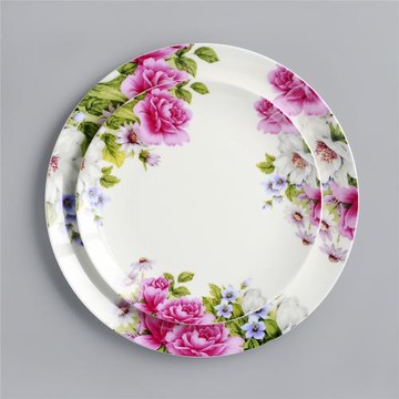 貴妃系列骨瓷盤碟中式餐具家用盤子陶瓷深盤菜盤飯盤圓形湯盤魚盤