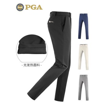 (免運)美國PGA 秋冬新品 高爾夫男士褲子 保暖加厚長褲 光發熱內里