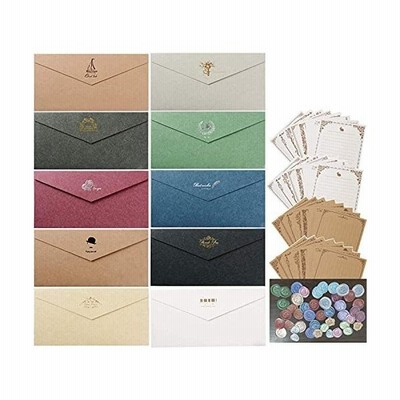 レターセット 封筒枚 封緘シール45枚 便箋2色32枚 厚紙 洋風レトロ メッセージカード ビジネス 招待状 誕生日の願い 結婚式 お祝い手紙 挨 通販 Lineポイント最大get Lineショッピング