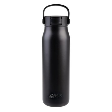 澳洲 Oasis Sorrento 陶瓷彈蓋吸管保溫瓶 900ml (霧黑) 保溫杯 水壺 水瓶
