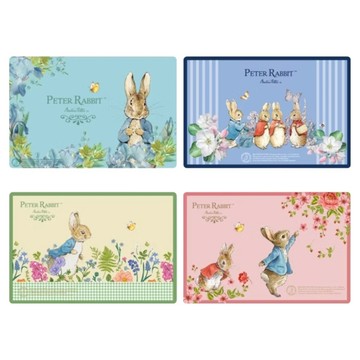 PETER RABBIT 比得兔 餐墊4件組  1套  45 x 30cm  湖水藍 + 粉色 + 藍色 + 黃色