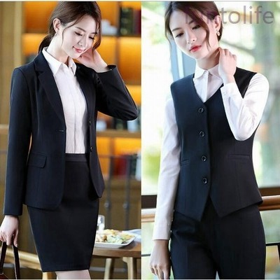 銀行事務員春秋冬レディーススーツ上下2点セット無地シンプルol通勤ベスト パンツ オフィスフォーマル入学式卒業式ブレザー 通販 Lineポイント最大get Lineショッピング
