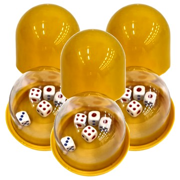 骰盅 附骰子 Set  顏色隨機  3個