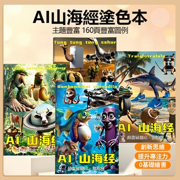 台灣現貨🎨山海經繪畫本 山海經畫本融合怪 ai山海經 木棍人塗色畫本 山海經描摹本 AI山海經描摹本 通通哥畫本 畫本