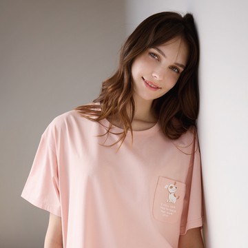 Rosemaid 羅絲美 - 青春萌萌無領短袖洋裝睡衣【R3601】