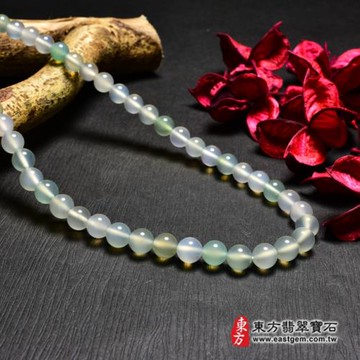 綠瑪瑙手鍊(綠瑪瑙珠子，珠徑約8mm，OML198) 。【東方翡翠寶石】