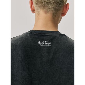 KITH 三方聯名康麗數碼印花短袖男夏美潮水洗做舊復古寬松圓領T恤