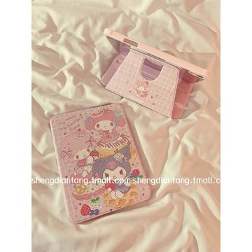 卡通粉甜品三麗鷗360度旋轉iPad10保護套2024新款適用蘋果iPad10.2寸mini6平板Air4/5保護殼pro女軟9.7帶筆槽