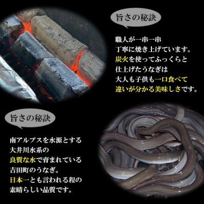 ふるさと納税 吉田町 国産うなぎ 職人手焼き 炭火 うなぎ蒲焼き  約120g×3串(タレ付)