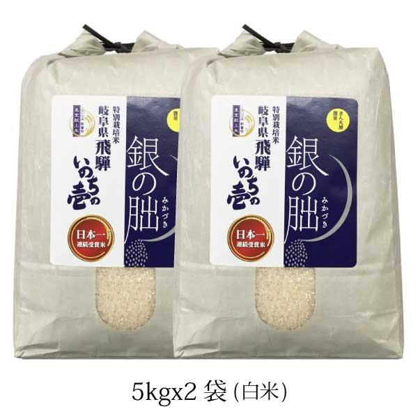 令和５年産 銀の朏 5kgx2袋 計10kg 白米 ぎんのみかづき 特別栽培米 岐阜県飛騨