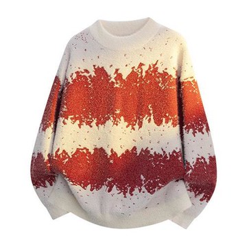 【巴黎精品】現貨+預購 美式復古針織衫針織上衣長袖毛衣秋冬保暖寬鬆大碼休閒男裝-秋冬漸層毛線3色a1ma38