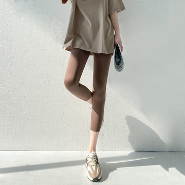 鯊魚皮褲七八分小個子打底女外穿春秋薄款夏季收腹高腰瑜伽九批發