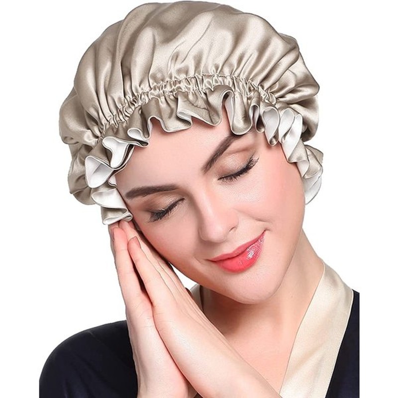 LilySilk(リリーシルク）天然シルク100% ナイトキャップ 枝毛防止 保湿美髪 ロングヘア用 お休みキャップ 就寝用 産後用 (双面タイプ/コ  通販 LINEポイント最大0.5%GET | LINEショッピング