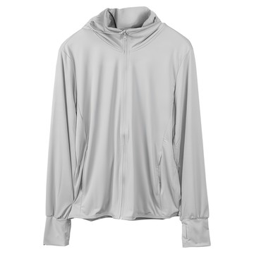 Beatrice 碧翠絲 男款涼感防曬連帽外套 抗UV 彈性透氣  M  都市灰