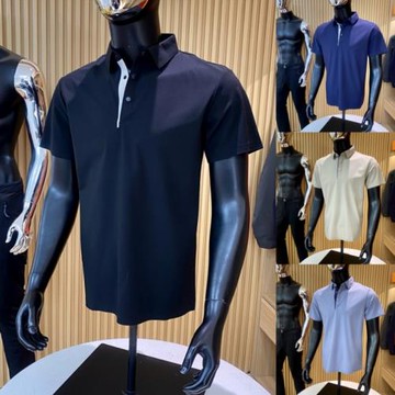 輕奢線！冰絲無痕面料！激光切割！男商務休閑戶外短袖POLO衫T恤