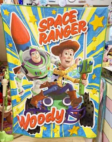 【震撼精品百貨】玩具總動員 Toy Story 迪士尼日本毛毯/被子(150*110CM)-胡迪及巴斯#25274 震撼日式精品百貨