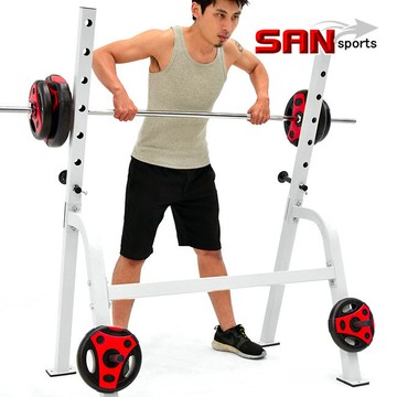 【SAN SPORTS】重力訓練舉重架(槓鈴架啞鈴架長槓心架.臥推架深蹲架臥舉架硬舉架.舉重床架重量訓練機架台.運動健身器材.推薦哪裡買)C177-1060