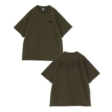 CHUMS Airtrail Stretch CHUMS T-Shirt 男 短袖上衣 卡其綠 CH012580M022