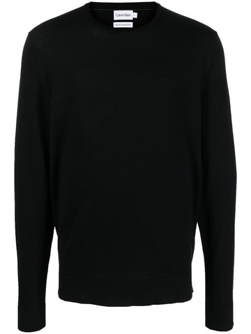 Calvin Klein - round-neck knit jumper - men - Wool - S - Black