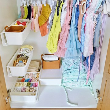 衣櫥壁掛式收納盒家用免打孔整理盒兒童寶寶口水方巾帽子收納神器