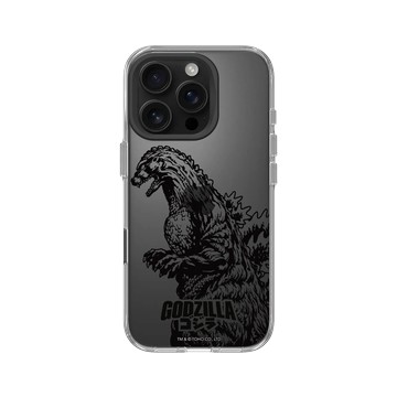 iPhone 16 Pro Clear Case（相機按鈕） 透明 - 哥吉拉 Godzilla - 哥吉拉素描