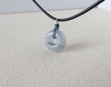 【金剛結】本命年【平安如意】冰烏雞翡翠韓國蠟線項鍊SIH-03招財