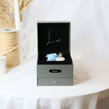 【Flower Plus】  Pisces 雙魚座 雙層永生花星座禮盒