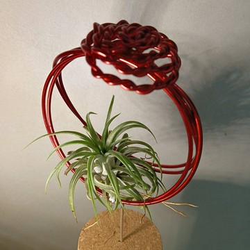 Wire lover 臺灣手作鋁線職人 戒指造型植栽架 小精靈空氣鳳梨擺