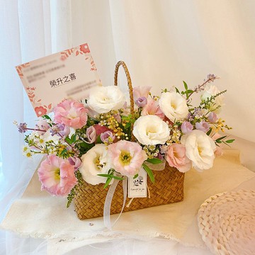 鮮花 / 提籃花 / 質感花籃 開幕花籃 新居禮