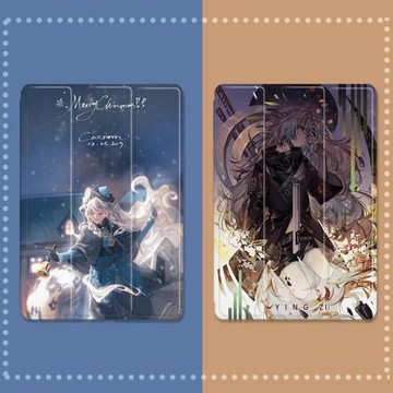 明日方舟ipadmini6適用ipad10.2平板保護套2021air3殼10.5寸2019筆槽2020款9.7mini5蘋果迷你pro11三折款動漫