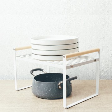 鐵藝置物架廚房雙層調味瓶盤碗收納臺面櫥柜內隔層分隔架單層鍋架