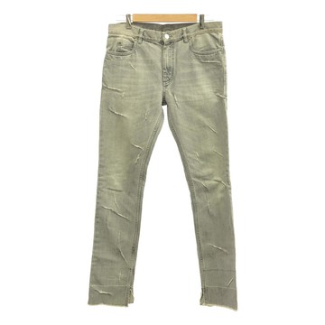 Maison Margiela  2017春夏系列 | 做舊牛仔短褲 | 尺寸31 | 灰色 | 男士