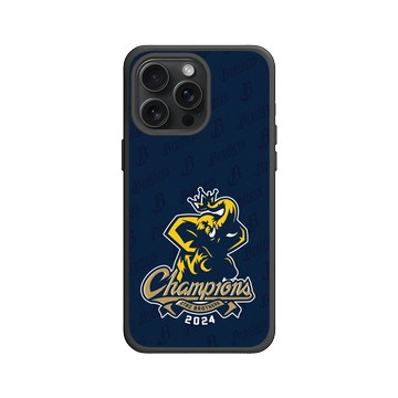 iPhone 15 Pro Max SolidX 黑 - 職棒-中信兄弟 Brothers - 2024總冠軍紀念款-王者之象(鋼鐵藍)