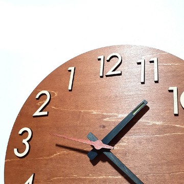 手工木作創意時鐘 簡簡單單 - 數字圓_逆時鐘