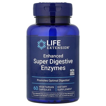 Life Extension, 加強的超級消化酶，60 粒素食膠囊