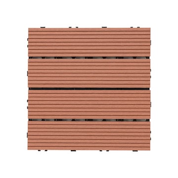 樂嫚妮 塑木地板 30x30cm 五款 9入 0.25坪淺紅色