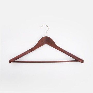 大衣型寬肩荷木衣架 深木色