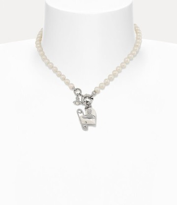 Vivienne Westwood Orietta Pearl Necklace Silver Swarovski Pearls Women