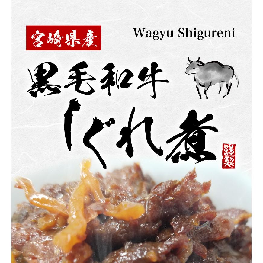 ギフト 黒毛和牛 しぐれ煮 佃煮 牛肉 宮崎県産 100g×3袋 ごはんのお供  送料無料 常温便